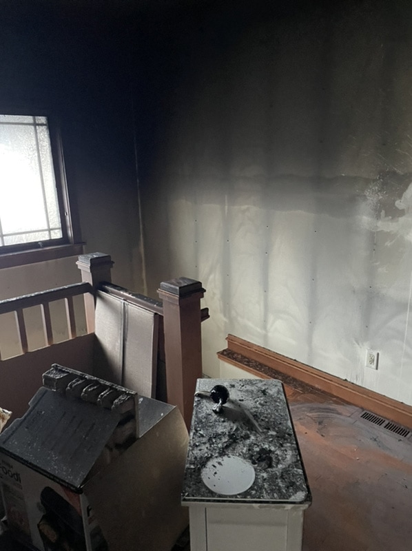 Home affected by Smoke and Soot Damage