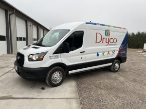Dryco company van used to respond to property damage emergencies.